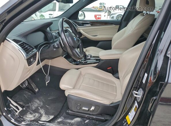5UX2V5C07M9G68898 2021 BMW X4 Черный Вид салона спереди