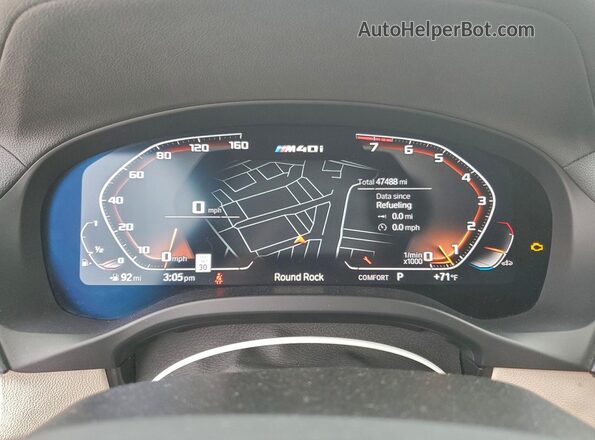 5UX2V5C07M9G68898 2021 BMW X4 Черный Вид щитка приборов