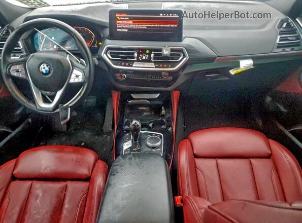5UX33DT01P9R65977 2023 BMW X4 White Dashboard view