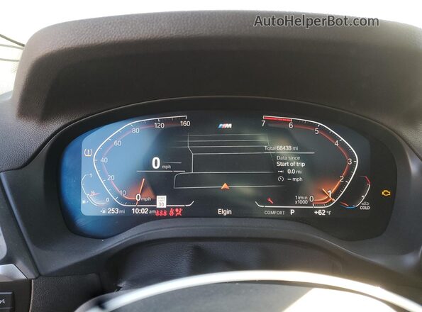 5UX33DT07N9L98039 2022 BMW X4 Серый Вид щитка приборов