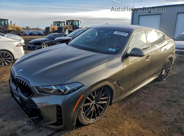 5UX33EX04S9005979 2025 BMW X6 Gray Vista tres cuartos delantera izquierda