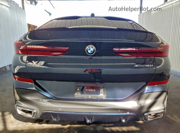 5UX33EX07T9155845 2026 BMW X6 Blue Вид ззаду