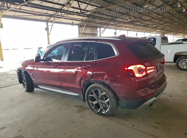 5UX43DP06N9K87898 2022 BMW X3 Бордовый Задняя левая четверть
