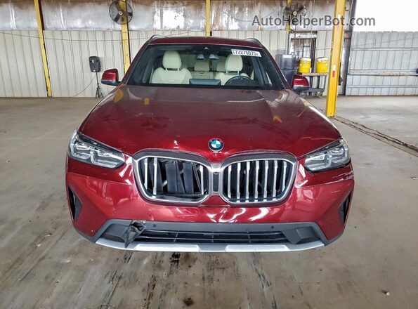5UX43DP06N9K87898 2022 BMW X3 Бордовый Вид спереди