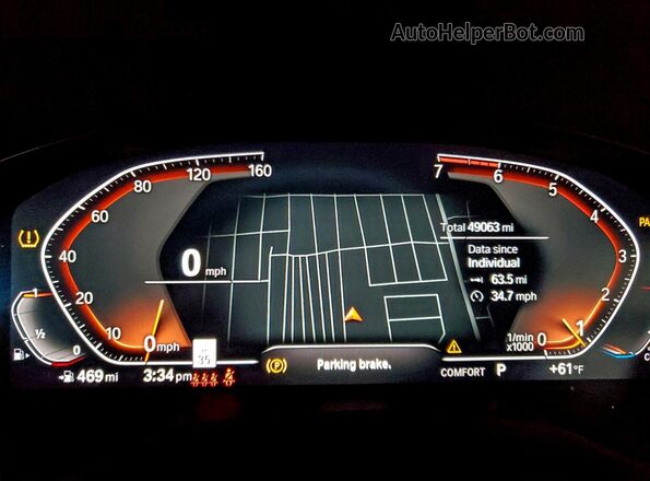 5UX43DP06N9K87898 2022 BMW X3 Бордовый Вид щитка приборов