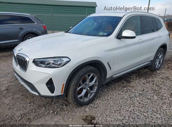 5UX53DP01P9S65668 2023 BMW X3 White Front left