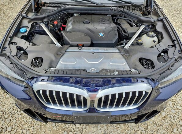 5UX53DP04N9K99732 2022 BMW X3 Синий Вид подкапотного пространства
