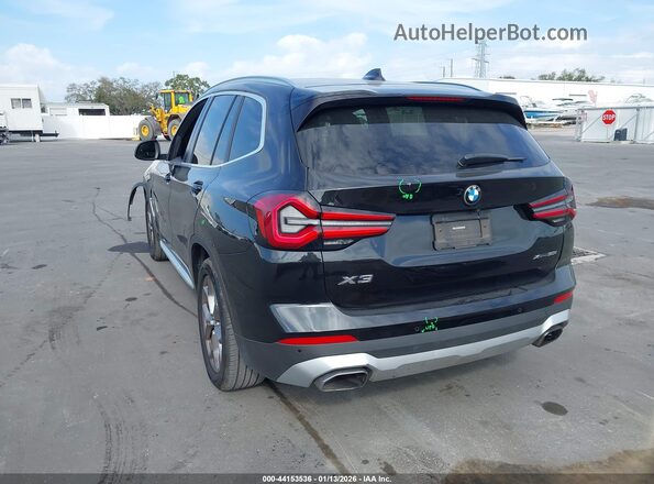 5UX53DP06P9P74025 2023 BMW X3 Black Trasero izquierdo