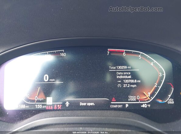 5UX53DP06P9P74025 2023 BMW X3 Black Vista de los asientos traseros