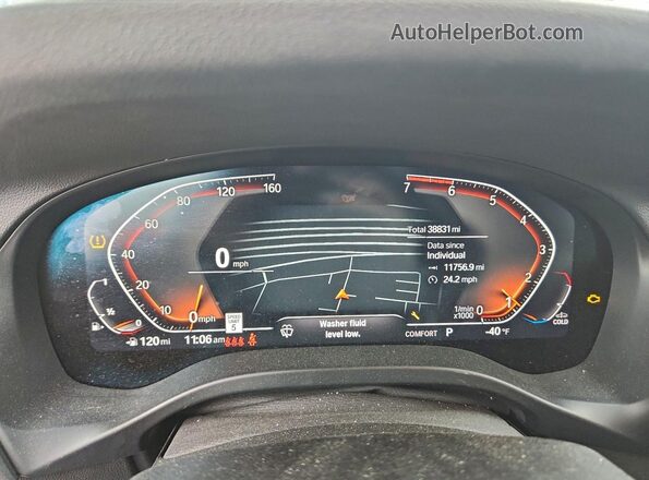 5UX53DP08P9T15627 2023 BMW X3 Black Вид щитка приладів