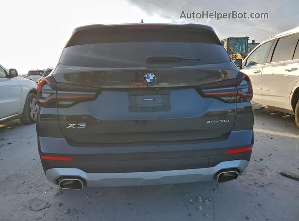 5UX53DP08P9T15627 2023 BMW X3 Black Вид ззаду