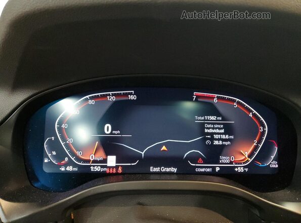 5UX53DP09P9S97784 2023 BMW X3 Silver Widok zestawu wskaźników