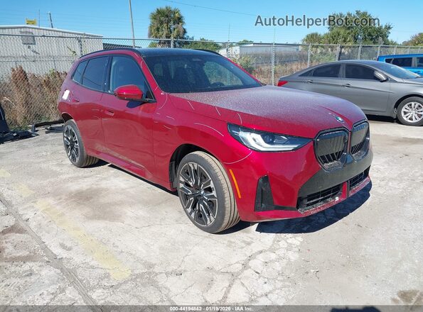 5UX53GP08S9092578 2025 BMW X3 Красный Передняя правая четверть