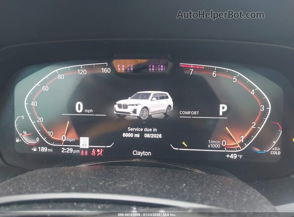 5UXCW2C01L9C50836 2020 BMW X7 Белый Вид задних сидений