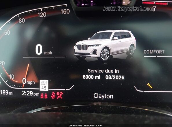5UXCW2C01L9C50836 2020 BMW X7 Белый 