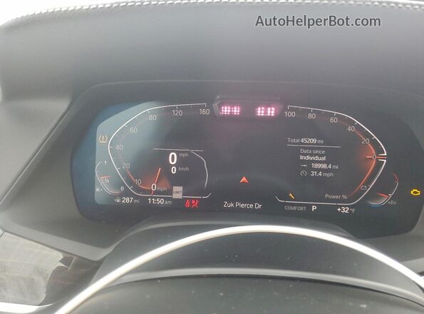 5UXCW2C03M9F10123 2021 BMW X7 Charcoal Widok zestawu wskaźników