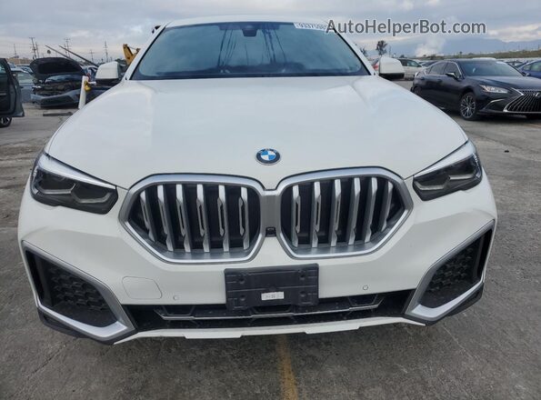 5UXCY4C06L9B82734 2020 BMW X6 White Вид спереду