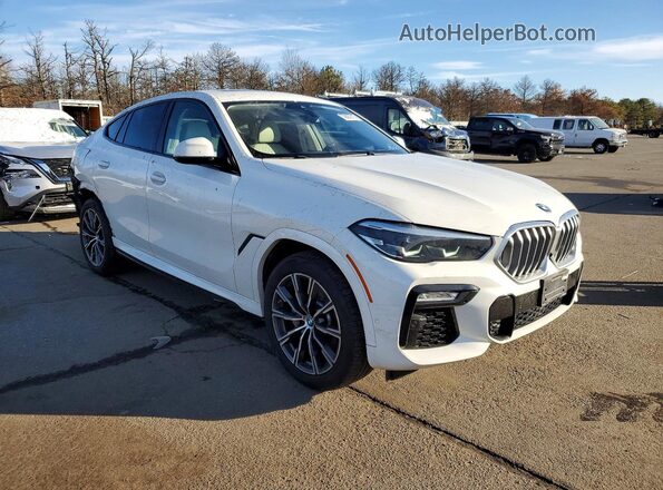 5UXCY6C07L9C14165 2020 BMW X6 White Przód prawy
