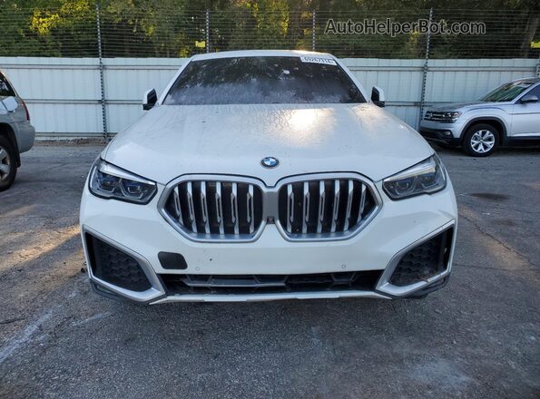 5UXCY6C09L9C59690 2020 BMW X6 White Widok z przodu
