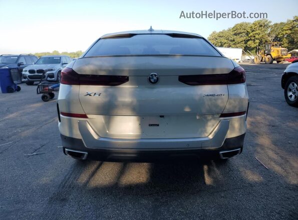 5UXCY6C09L9C59690 2020 BMW X6 White Widok z tyłu