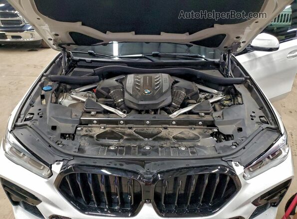 5UXCY8C09L9B98482 2020 BMW X6 White Vista del compartimento del motor