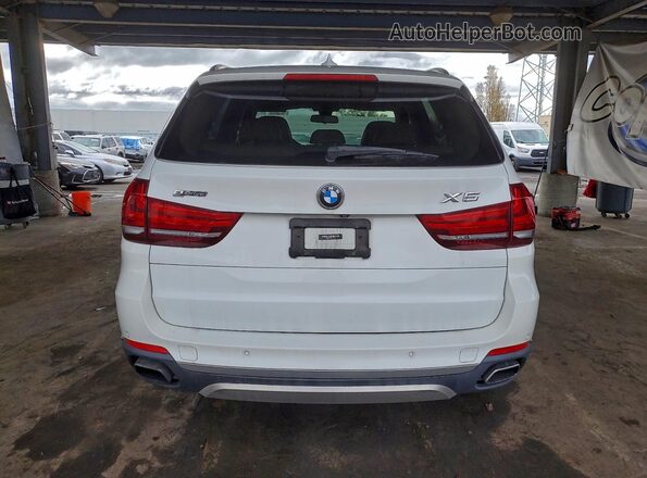 5UXKT0C58G0S79259 2016 BMW X5 White Widok z tyłu