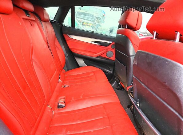 5UXKU2C34H0U28565 2017 BMW X6 Черный Вид задней части салона