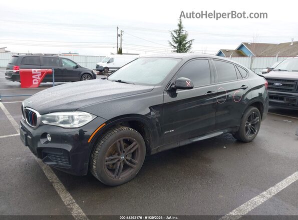 5UXKU2C56J0Z62089 2018 BMW X6 Черный Передняя левая четверть