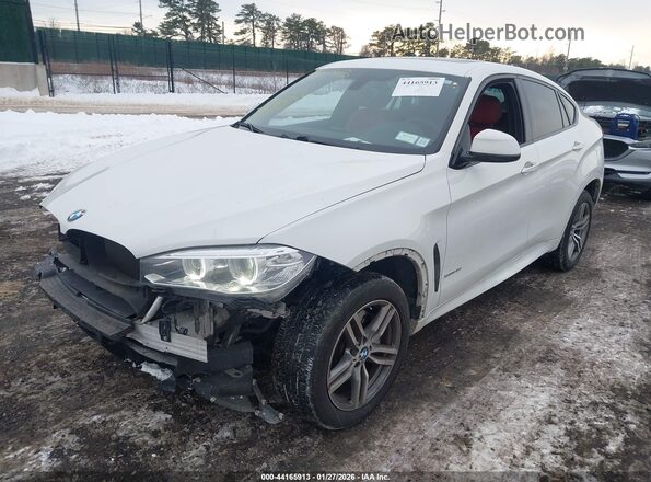 5UXKU6C30H0W38734 2017 BMW X6 White წინა მარცხენა ხედი სამი მეოთხედიდან
