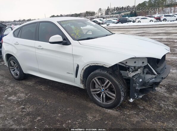 5UXKU6C30H0W38734 2017 BMW X6 White წინა მარჯვენა