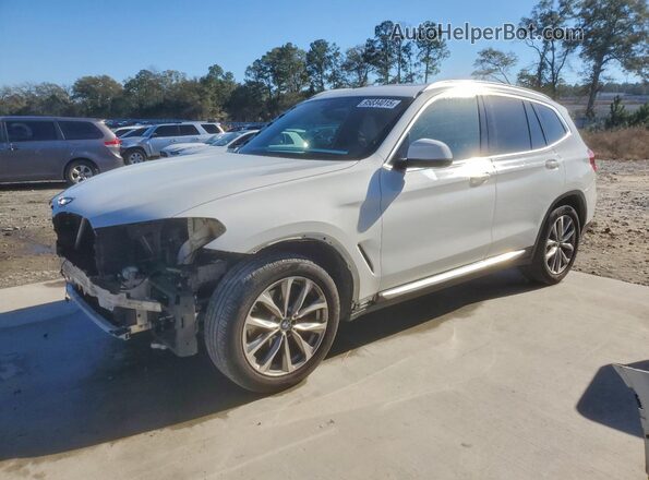 5UXTR7C52KLE88423 2019 BMW X3 White Przód lewy