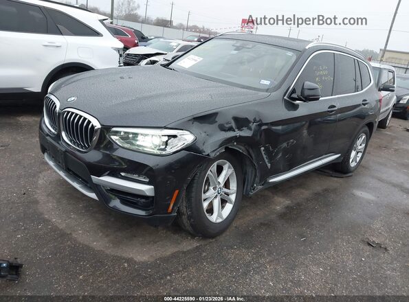 5UXTR7C52KLR51626 2019 BMW X3 Черный Передняя левая четверть