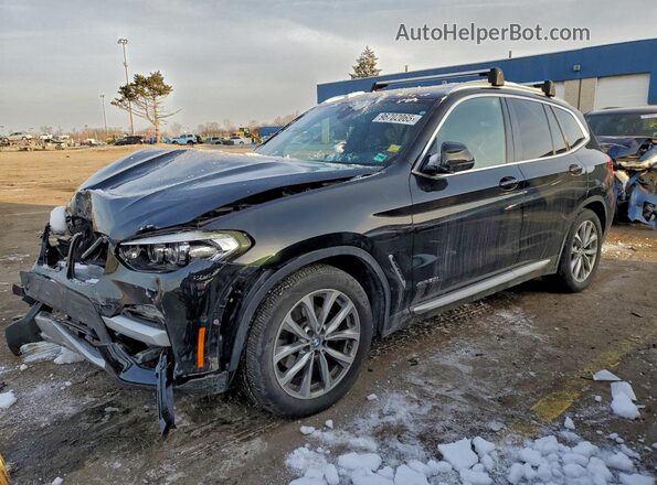 5UXTR9C5XJLA13838 2018 BMW X3 Черный Передняя левая четверть