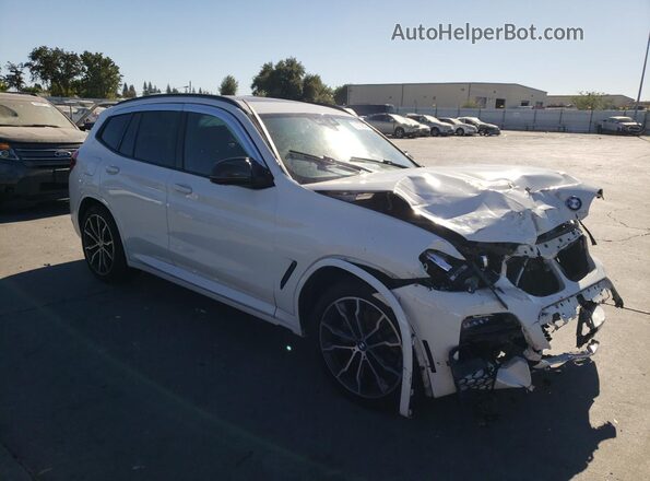 5UXTS1C02M9D96766 2021 BMW X3 Белый Передняя правая четверть