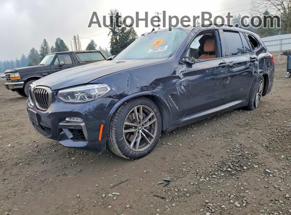 5UXTS3C51J0Z00356 2018 BMW X3 Синий Передняя левая четверть