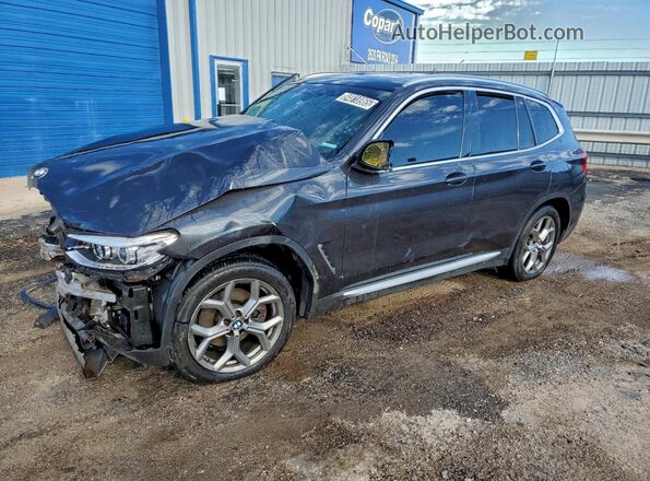 5UXTY3C03M9F94251 2021 BMW X3 Серый Передняя левая четверть