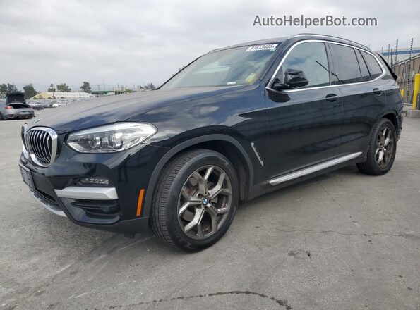 5UXTY3C0XM9G47088 2021 BMW X3 Черный Передняя левая четверть