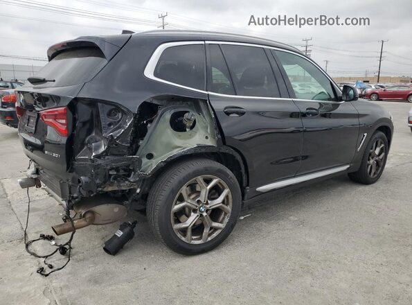 5UXTY3C0XM9G47088 2021 BMW X3 Черный Задняя правая четверть