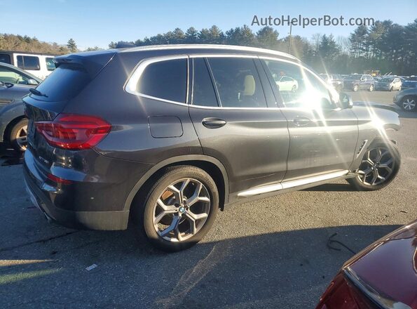 5UXTY5C01M9E39676 2021 BMW X3 Black Задня права чверть