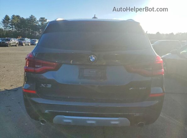 5UXTY5C01M9E39676 2021 BMW X3 Black Вид ззаду