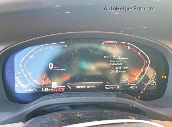 5UXTY5C01M9E39676 2021 BMW X3 Black Вид щитка приладів
