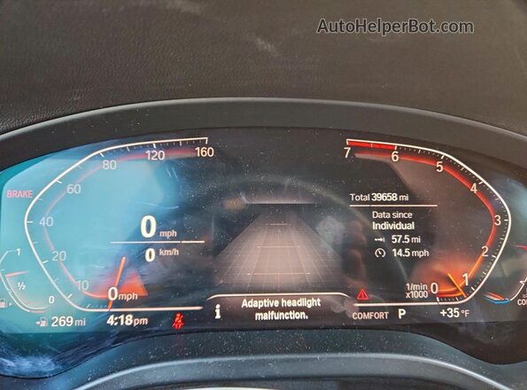 5UXTY5C04L9C20838 2020 BMW X3 Белый Вид щитка приборов