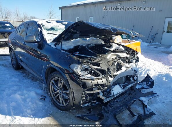 5UXUJ5C53KLJ62823 2019 BMW X4 Черный Передняя правая четверть