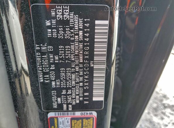 5XYK5CDFXRG144141 2024 KIA SPORTAGE Black Панорамний вид салону 360°