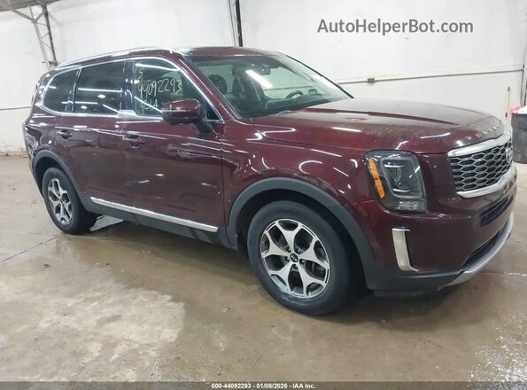 5XYP3DHC7MG104738 2021 KIA TELLURIDE Красный Передняя правая четверть