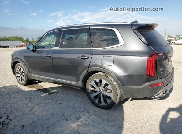 5XYP6DHC2MG178477 2021 KIA TELLURIDE Gray Trasero izquierdo