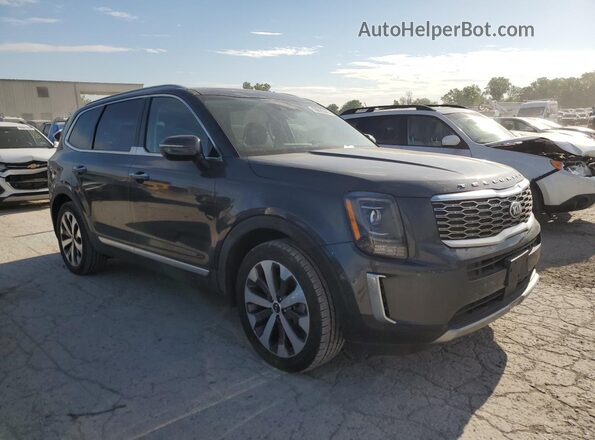 5XYP6DHC2MG178477 2021 KIA TELLURIDE Gray Delantero derecho