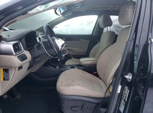 5XYPGDA34GG057834 2016 KIA SORENTO Черный Вид салона спереди