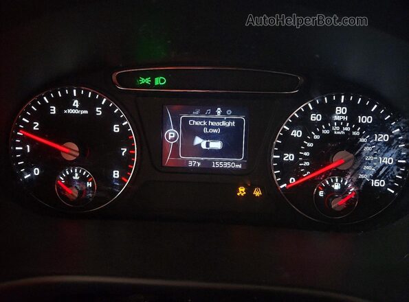 5XYPHDA11GG013592 2016 KIA SORENTO Белый Вид щитка приборов
