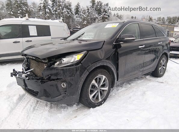 5XYPHDA5XKG567581 2019 KIA SORENTO Черный Передняя левая четверть
